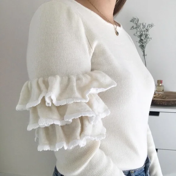 Club Monaco Ruffle Sweater - Picture 2 of 5